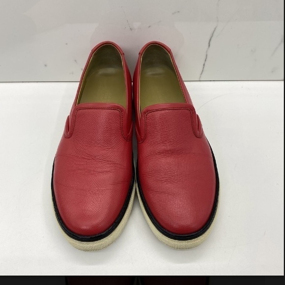 HERMES Kick Slip-On Sneakers Epsom Rouge 38.5 main image 15